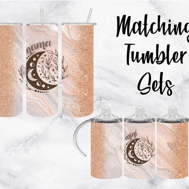 Himmelmåne Mama/Mini Tumblere for engroshandel hos Twisted T Creations