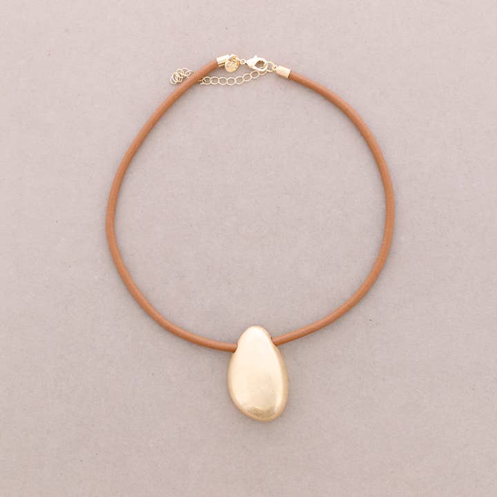 La Cuerda De Sol - Wholesale Snap Jewelry - Metal Drop Pendant Choker