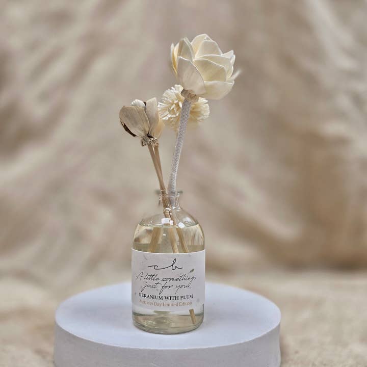 Geranium med blommediffuser for engroshandel hos The Candle Brand Ltd