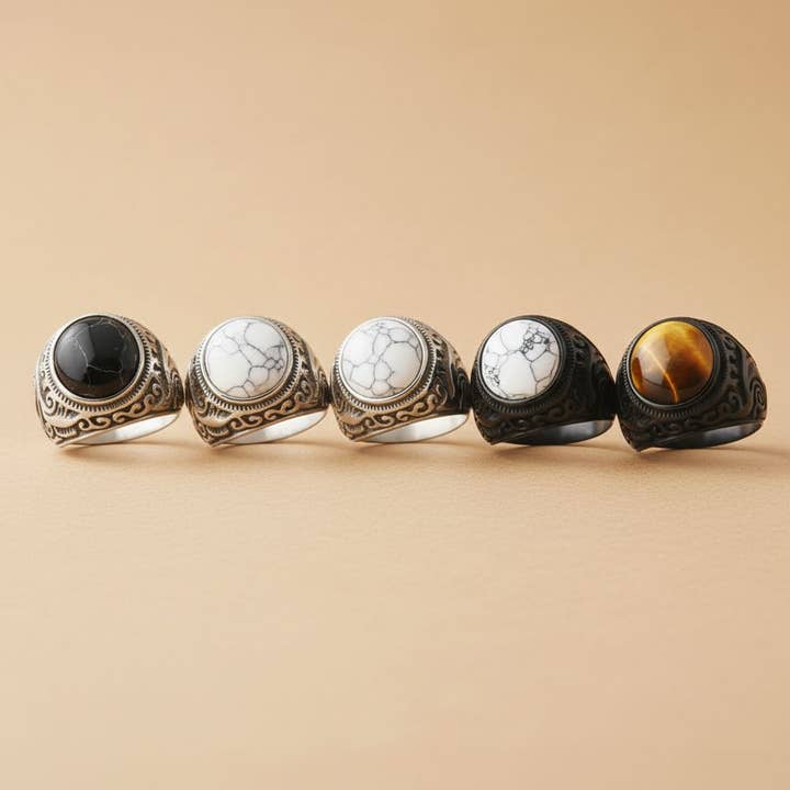 Vintage Tiger Eye Gemstone Ring for wholesale by elasisters