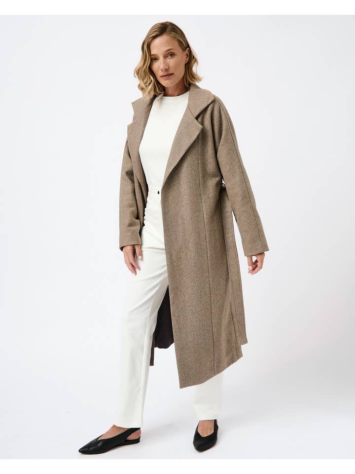 Mila.Vert - Venta al por mayor Abrigo - Mujer - Abrigo oversize con cuello alto