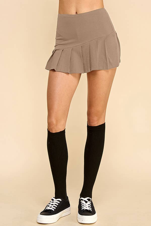 Heart & Hips - Wholesale Skirt - Women's - BJ53744 - KNIFE PLEATED SKORT20