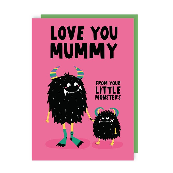 Little Monsters Mother's Day Card for wholesale by Lucy Maggie Designs