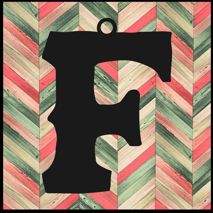 Metal Ornament Letter F - 2 for wholesale by Designed With Sparks