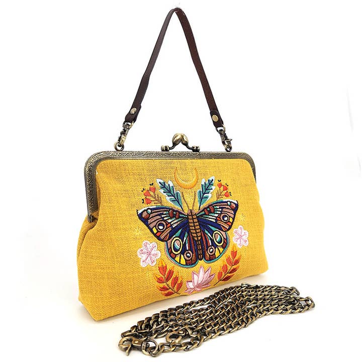 COMECO INC - Wholesale Shoulder Bag - Women's - Moon Moth Vintage Kisslock Bag