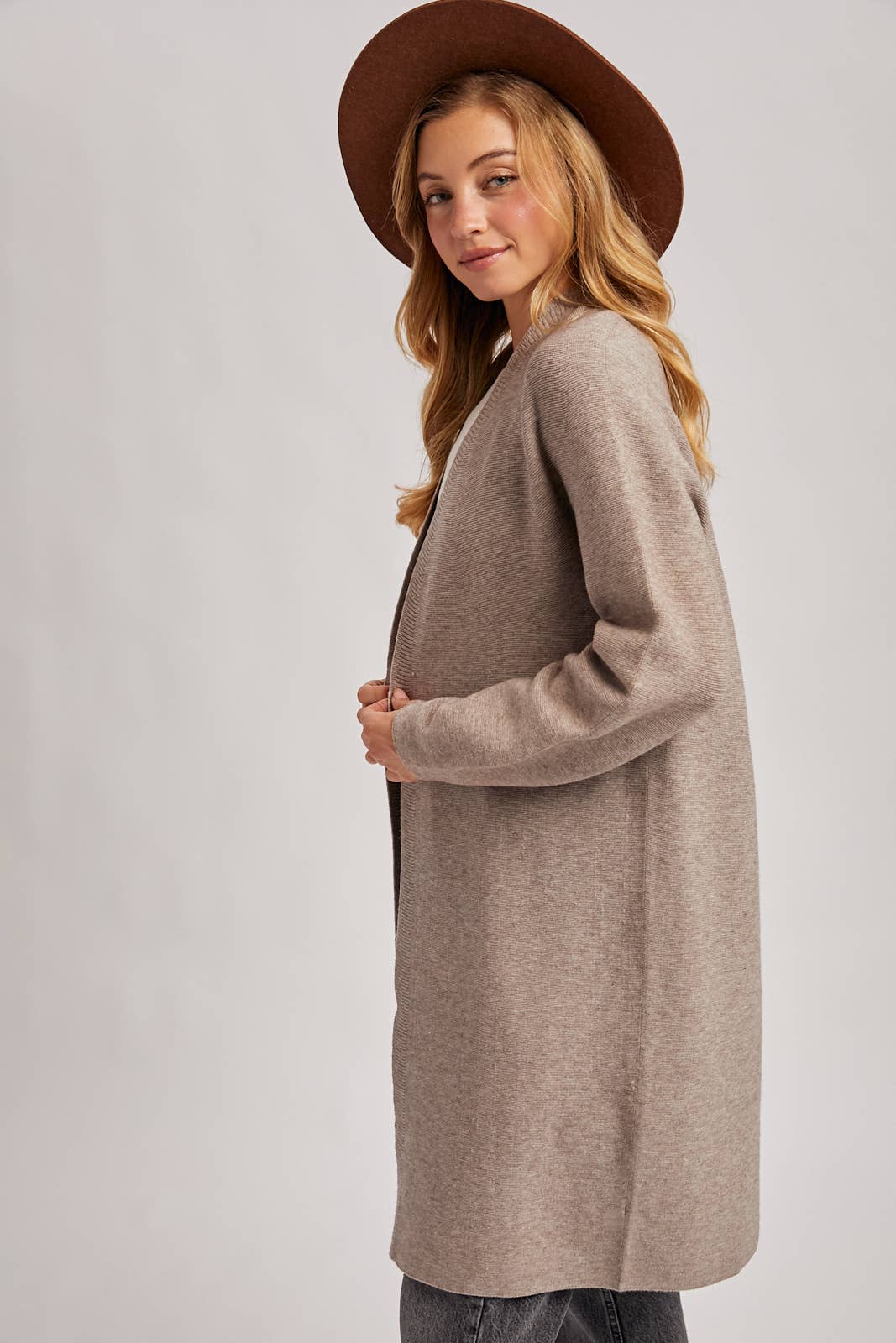 Bluivy - Wholesale Cardigan - Women's - WHOLEGARMENT OPEN FRONT KNIT SWEATER CARDIGAN13