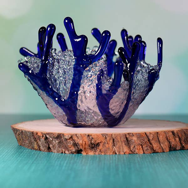 Living in Glass Houses - Wholesale Candle Holder - Coral Tealight Candle Holder