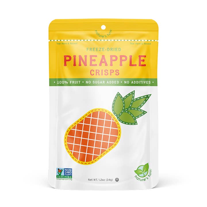 Freeze-Dried Pineapple Crisps for wholesale by Nature's Turn