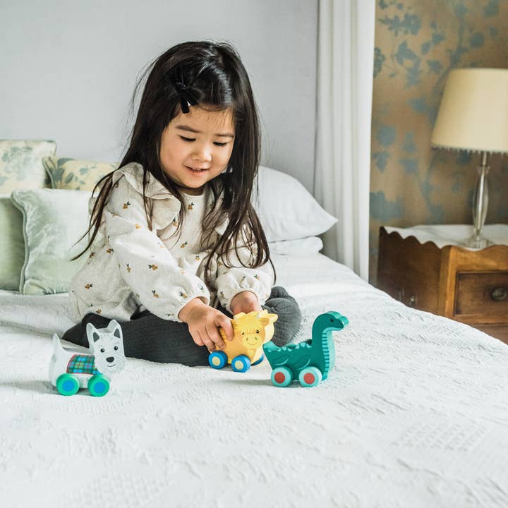 Orange Tree Toys - Wholesale Wood Toy - Kids - Highland Cow Wooden First Push Toy3