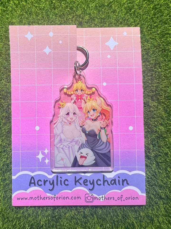 Mushroom Kingdom Girls Keychain for wholesale by Mothers Of Orion