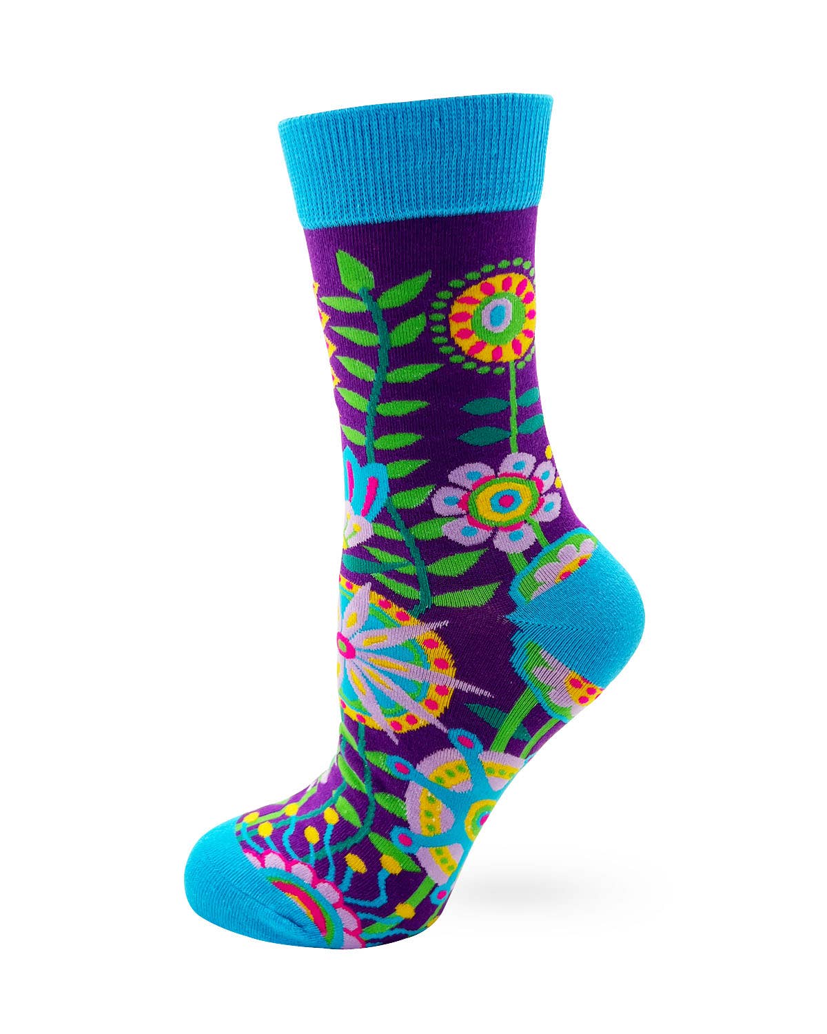 Fabdaz - Wholesale Socks - Women's - Funky Floral Women's Crew Socks2