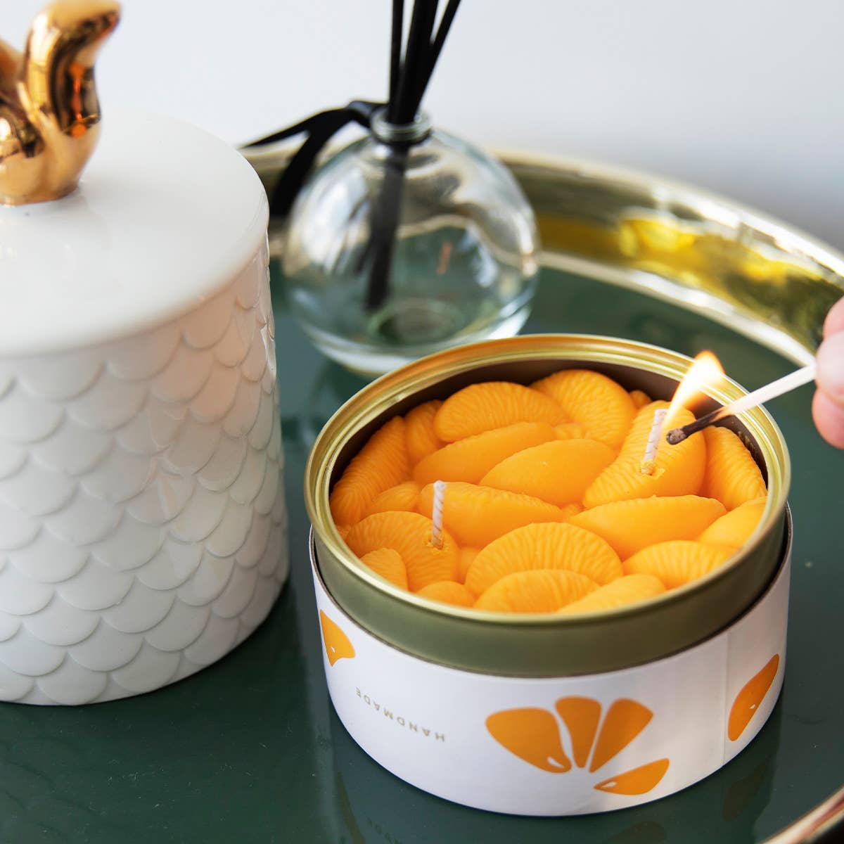 54 Celsius - Wholesale Jar/Filled Candle - CandleCan Tangerine Handmade Scented Tin Candle, 30 Hr Burn4