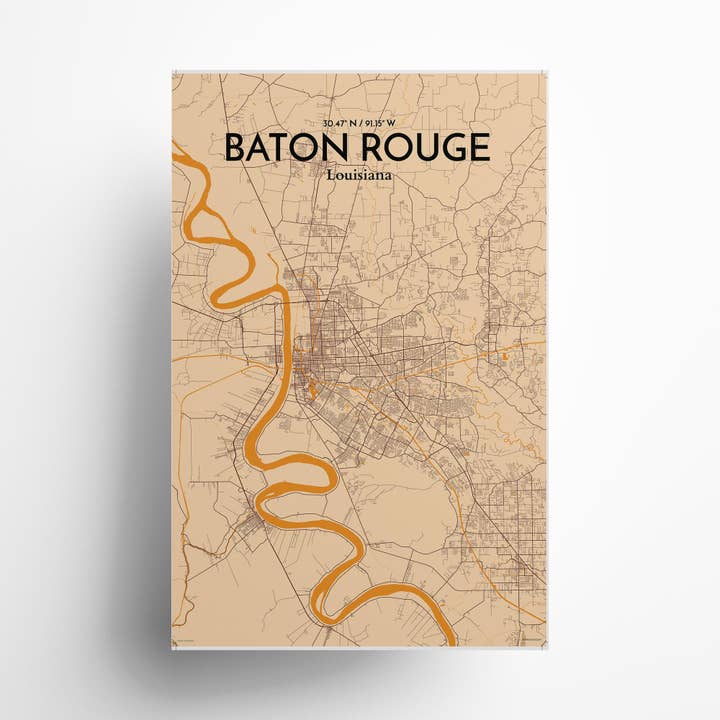 Affiche de la ville de Baton Rouge pour la vente par OurPoster.com