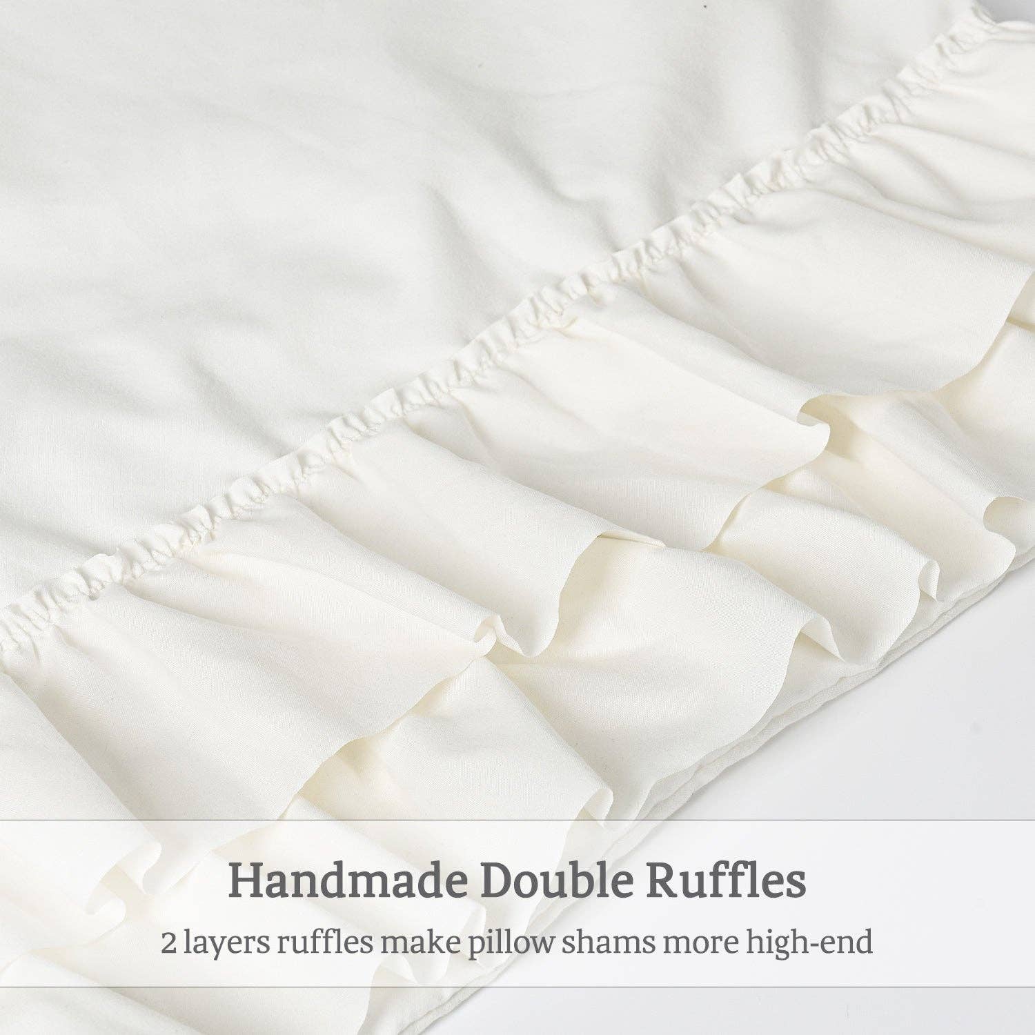 HIG - Wholesale Bedding Pillowcase/Sham - 2 Piece Handcraft Chic Ruffle French Country Style Pillow Shams16
