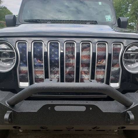 Angry Patriot Jeep Grille Insert for wholesale by Dirty Acres