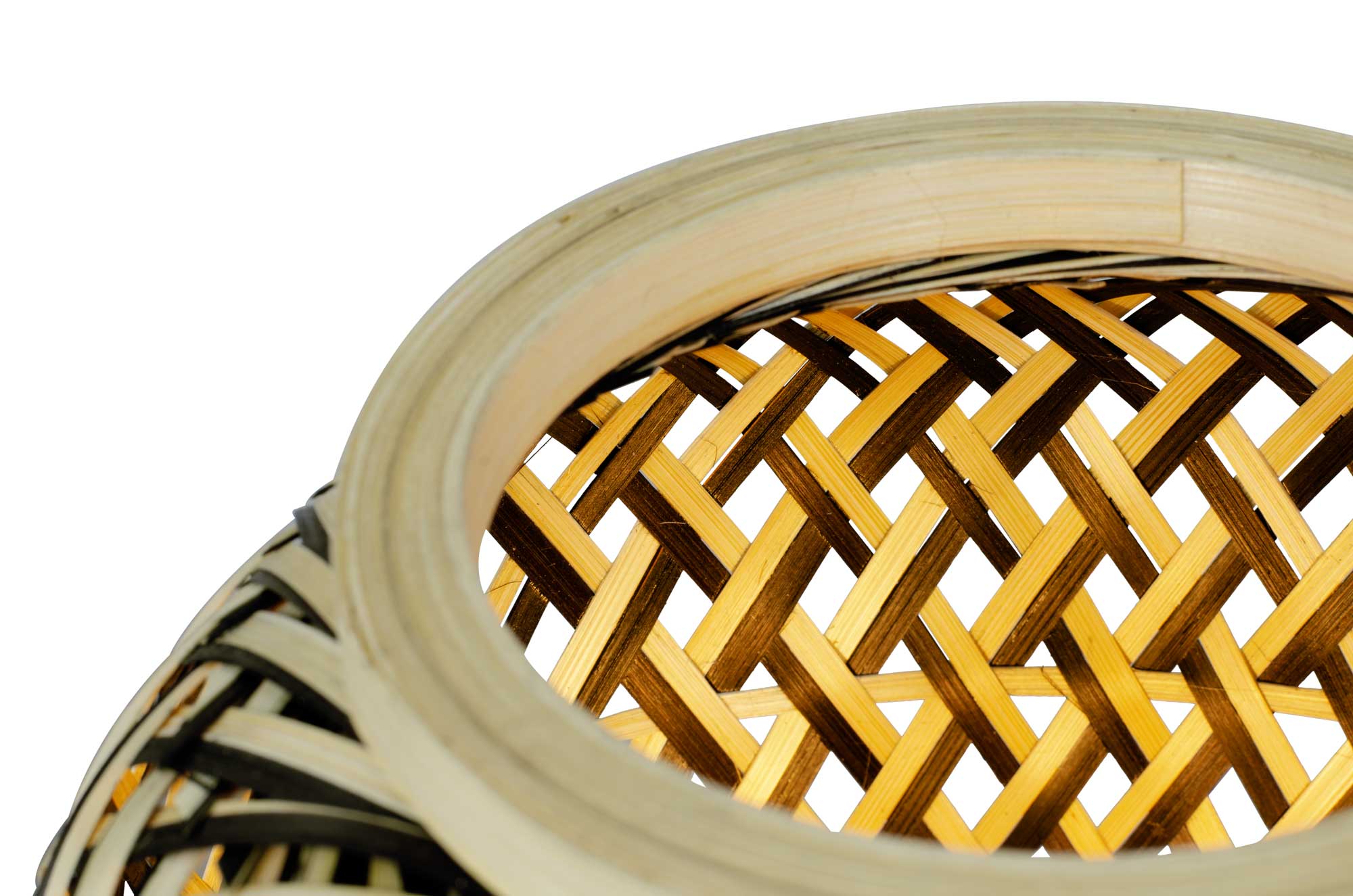 C-Création - Vendita all'ingrosso Lampada da pavimento - Lampada da tavolo Minelle in bambù naturale intrecciato e nero4