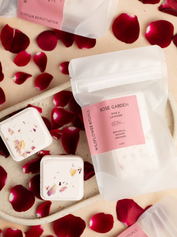 Rosengarten Botanische Duschdampfer - Rose Lavendel für den Großhandel von Wildflower Rituals