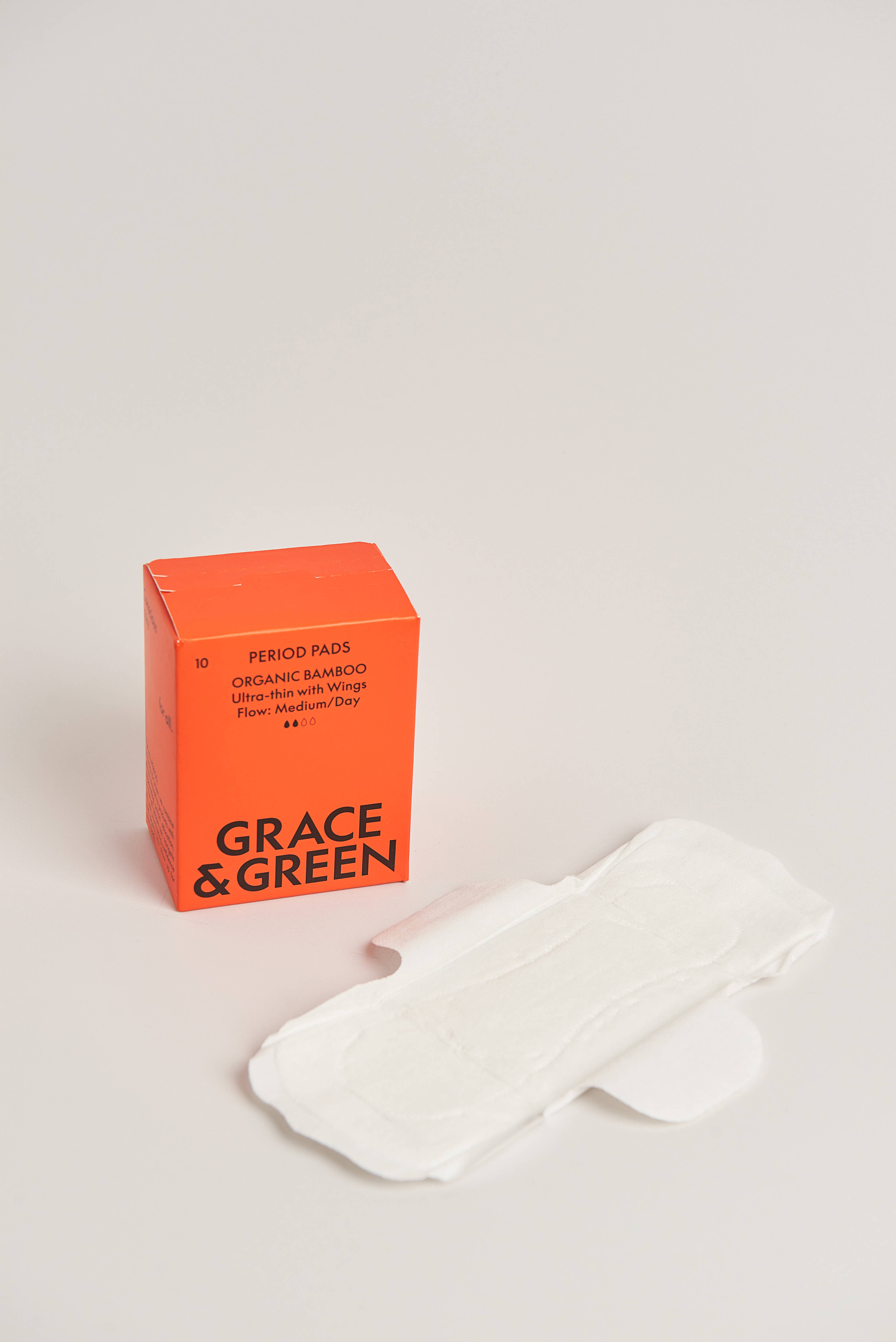 Grace & Green – wholesale Menstrual pad/liner – Bamboo Medium Pads1