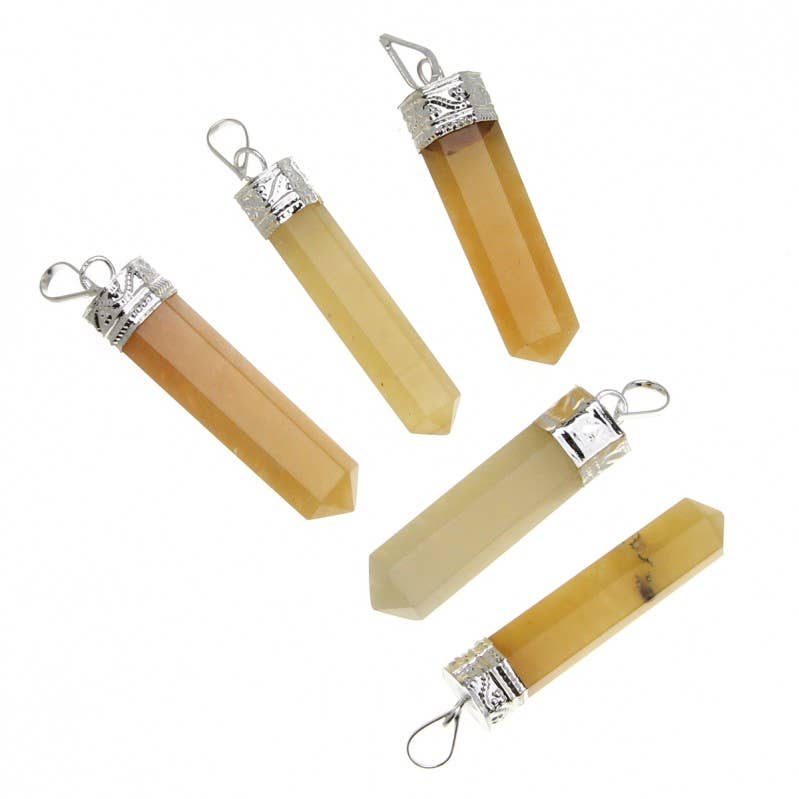 UniArt - Vente Breloques/médailles personnalisées - Pendentif en pointe de quartz naturel à 6 facettes3