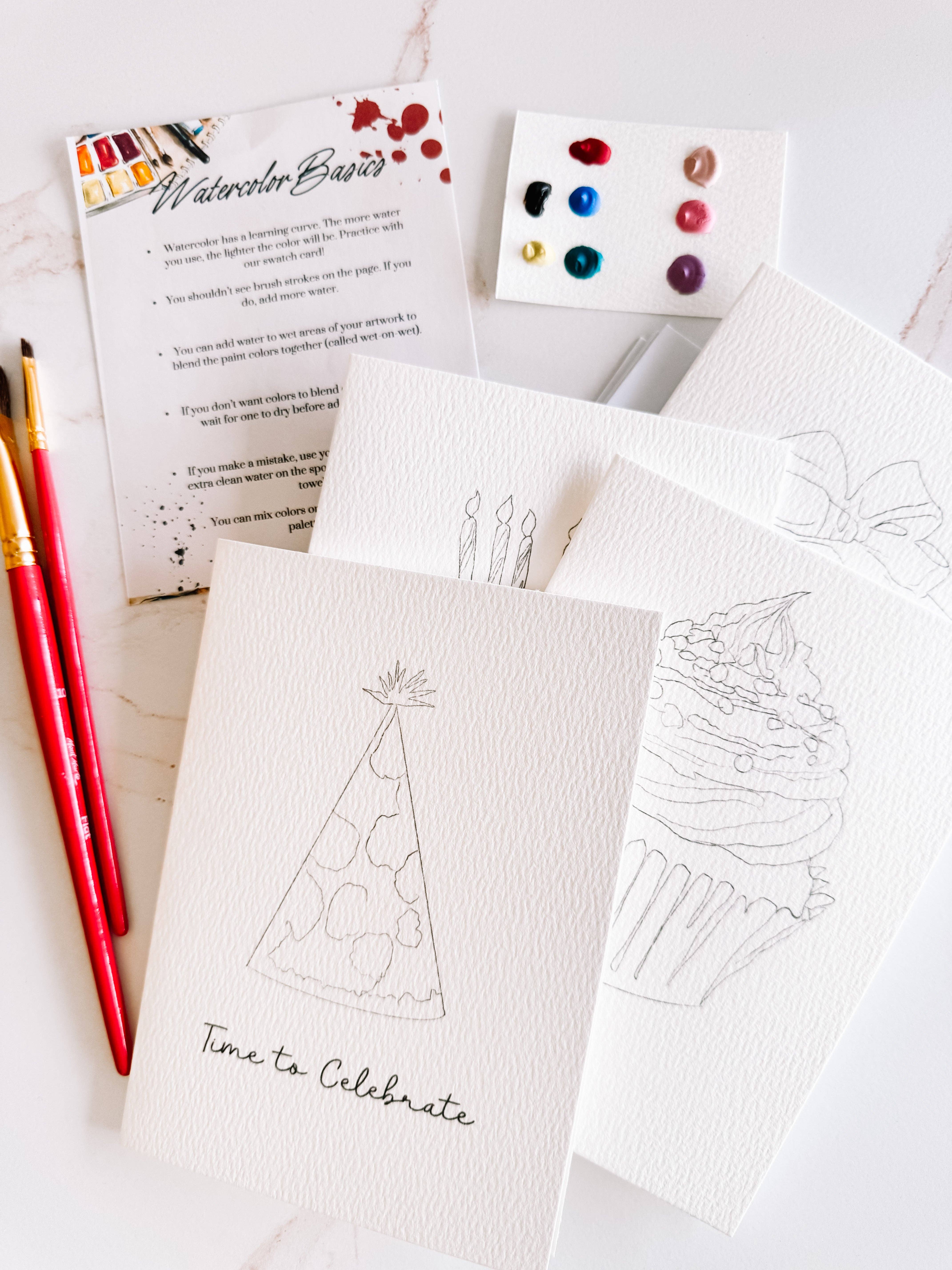 Frederick Made - Wholesale Stationery/Notecard Set - Paintable Birthday Notecards2