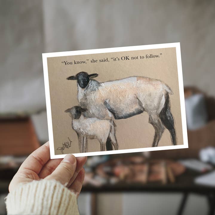Studio J by Jodi Hills - Wholesale Everyday Greeting Card - ok not to follow ⎮ Americana Greeting Card1