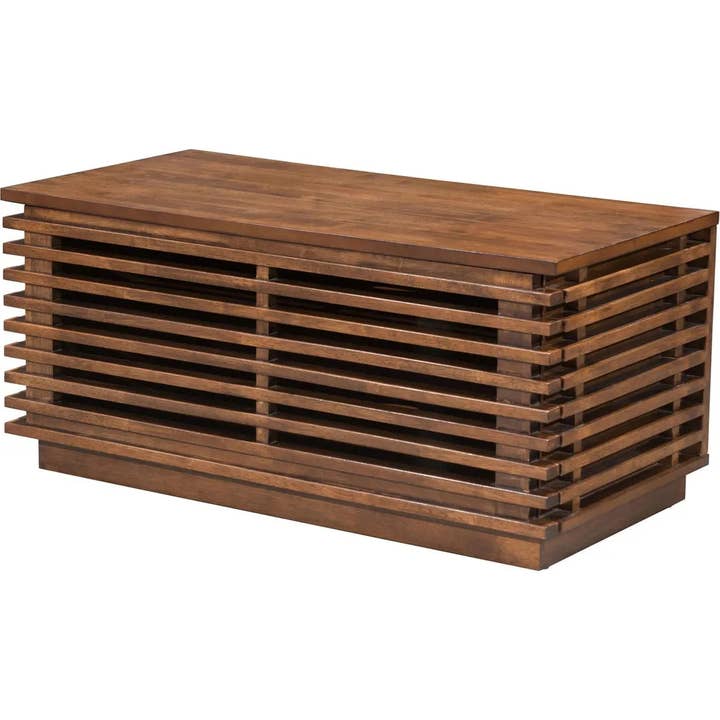 LOOMLAN - Wholesale Console Table - Linea Narrow Entertainment Stand Walnut