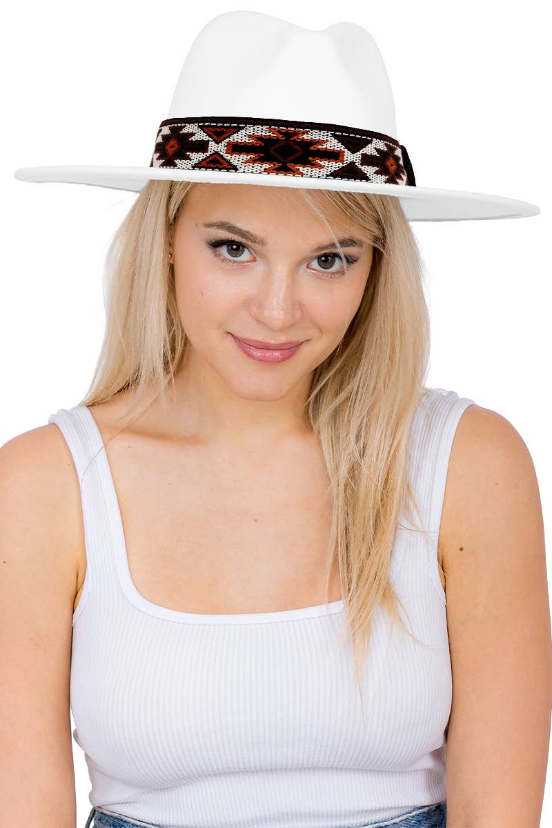 Cap Zone – Fedora - Mulher por atacado – Chapéu Rancher de Feltro Largo Navajo Rust Baja8