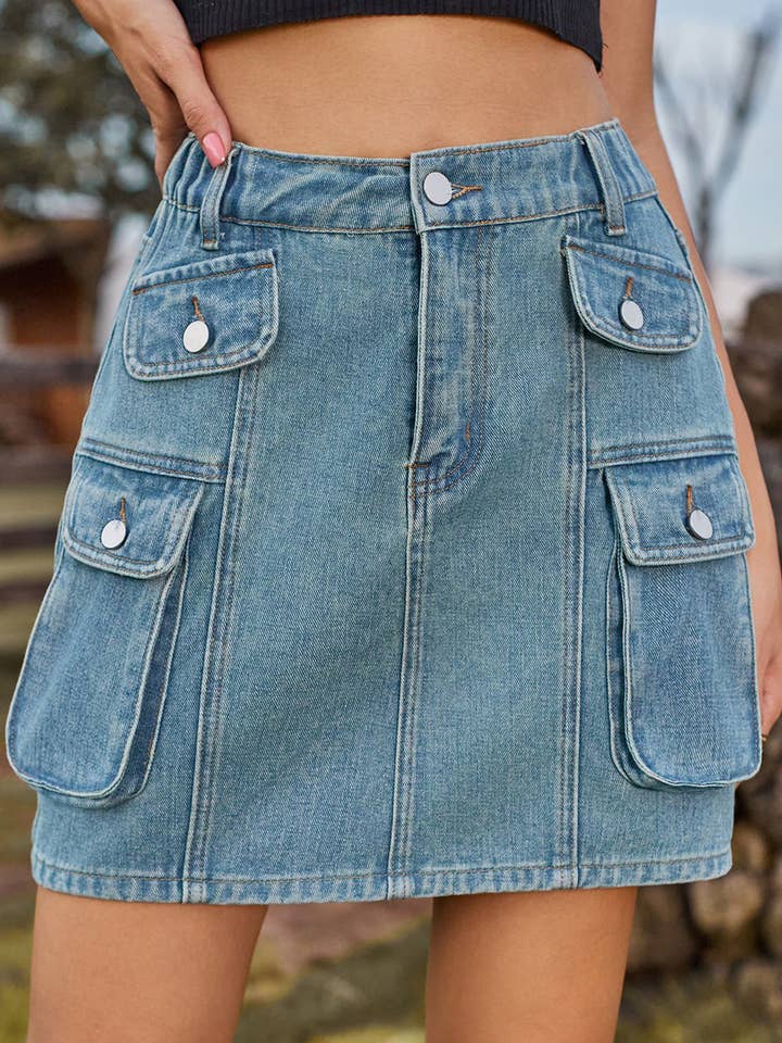 Denim Short Skirt Half Skirt for wholesale by Wholesalesir