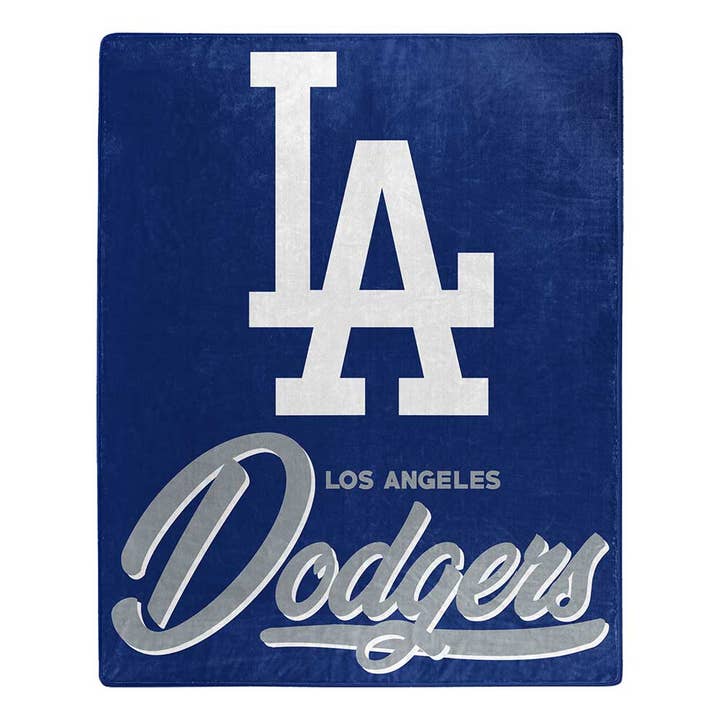 The Northwest Group - Wholesale Throw Blanket - MLB Los Angeles Dodgers Plush Raschel 50x60, Signature