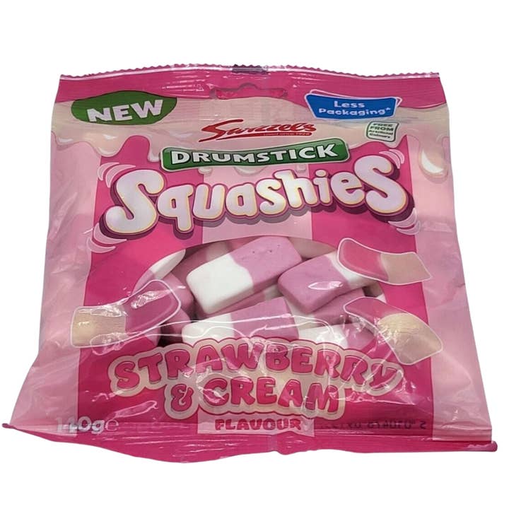 Swizzles Squashies Fraise et Crème 140g - 12 unités pour la vente par I Got Your Candy