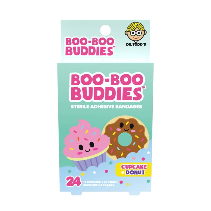 Kids Bandages – Cupcake + Donut (24 Count, Latex-Free) for wholesale by Boo Boo Buddies