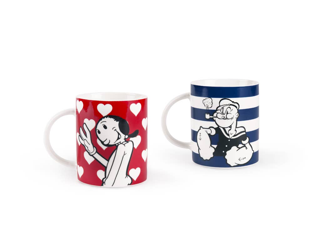 multicolour Set of 2 Mugs Popeye & Olive Oyl for wholesale on Faire0