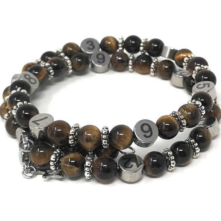 Armbånd d'Allaitement Pierre Naturelle-Oeil Du Tigre Marron for engroshandel hos Irréversible