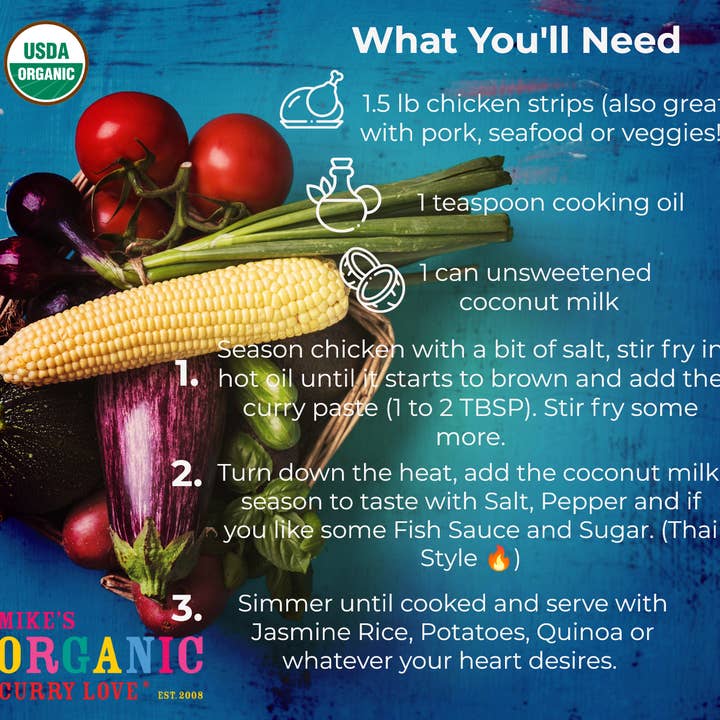 Mike's Organic Curry Love - Wholesale Chili Paste - Green Thai Curry Paste ORGANIC6