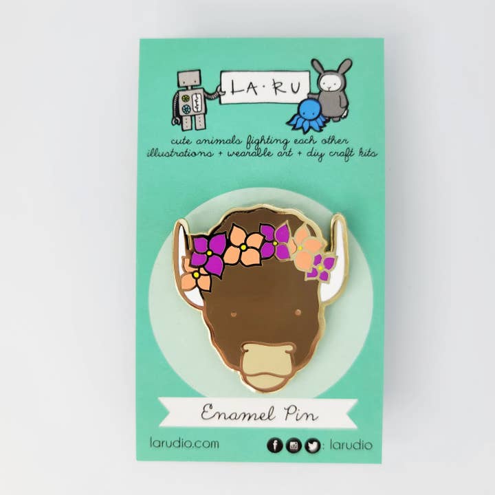 La Ru - Wholesale Lapel Pin/Button - Buffalo Enamel Pin