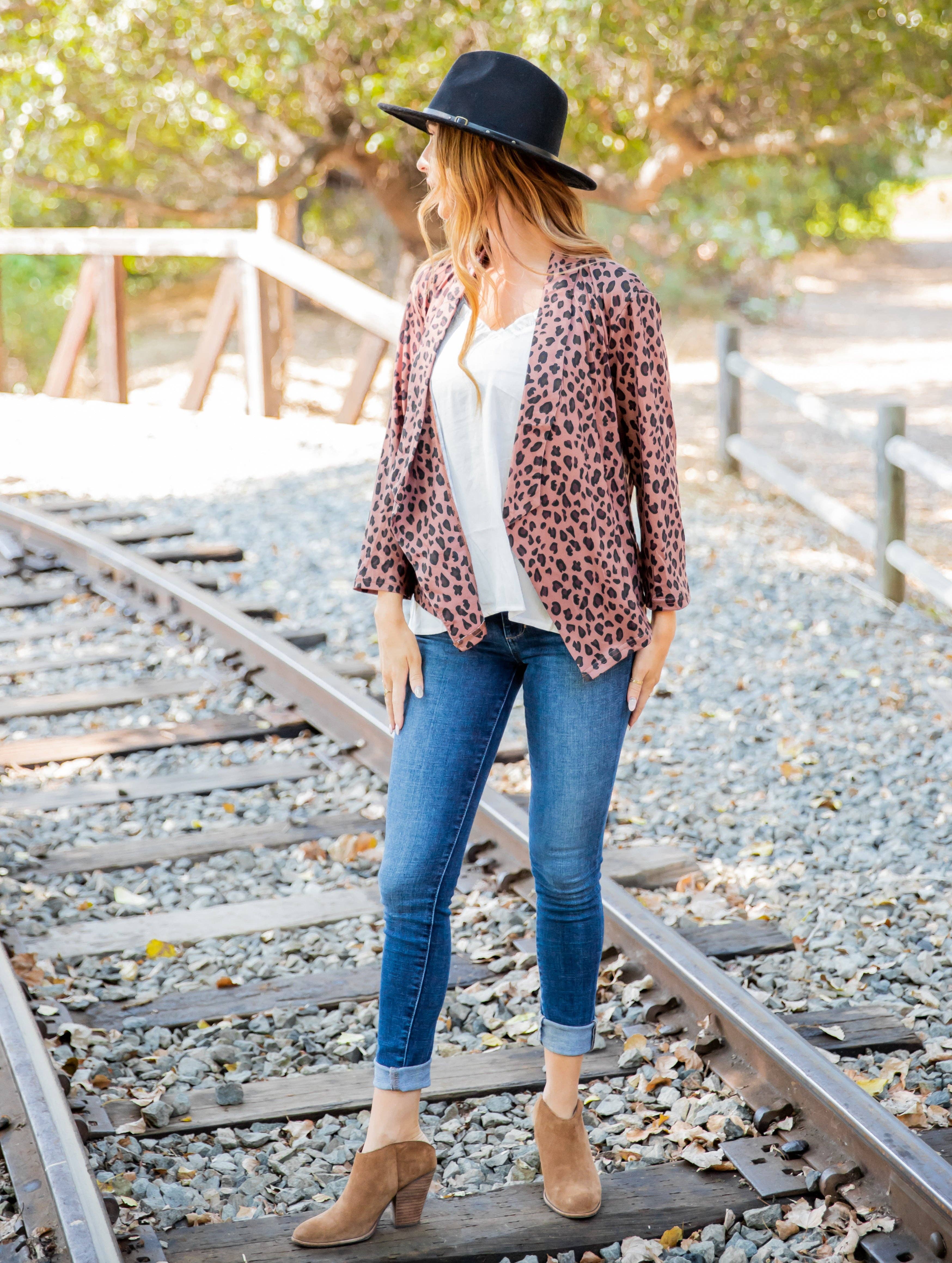 Tickled Teal - Wholesale Blazer - Women's - Maia Patterned Blazer13