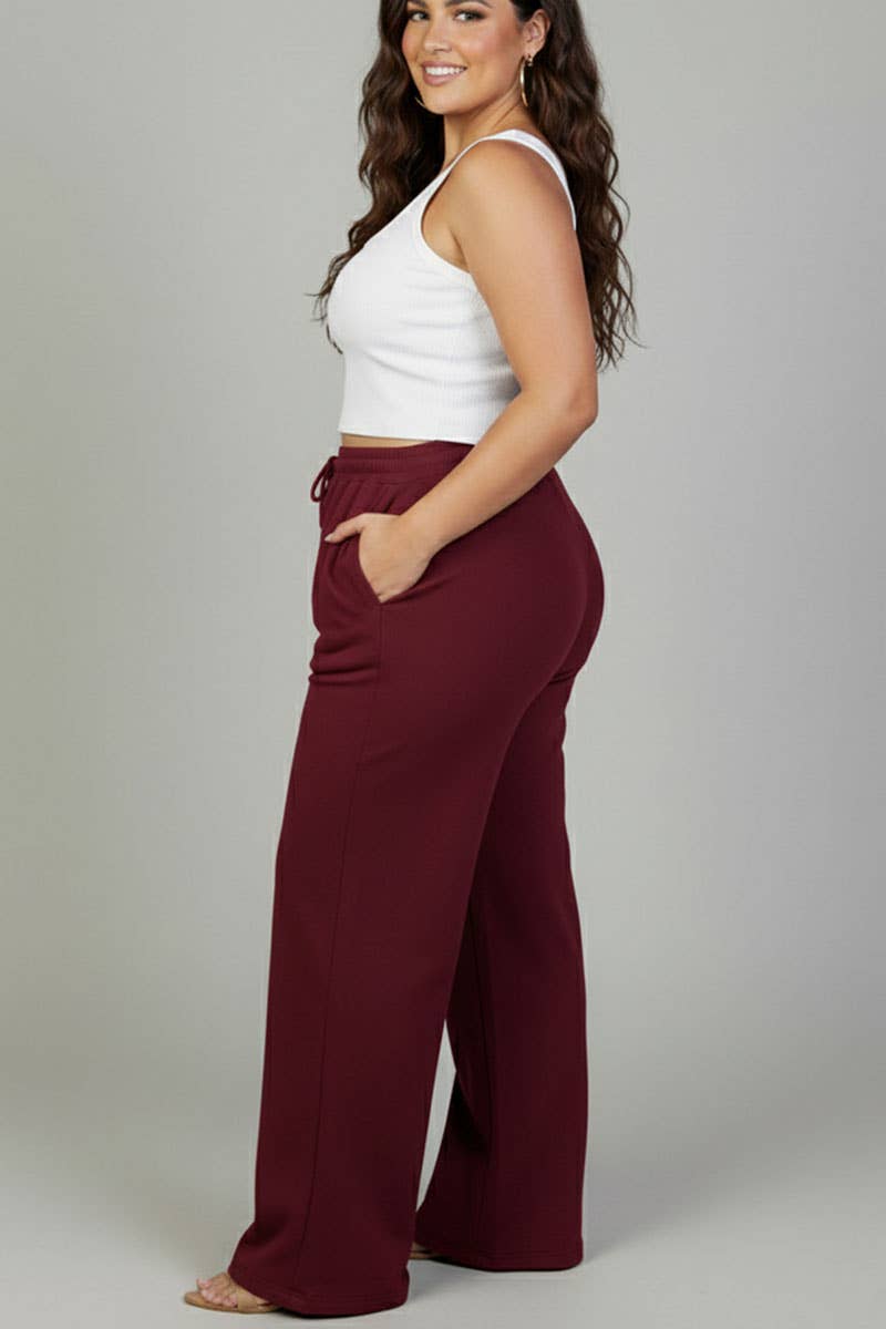 CAPELLA APPAREL - Vente Pantalon d'intérieur/de jogging – femme - Pantalon de survêtement à poche inclinée à cordon de serrage de grande taille4