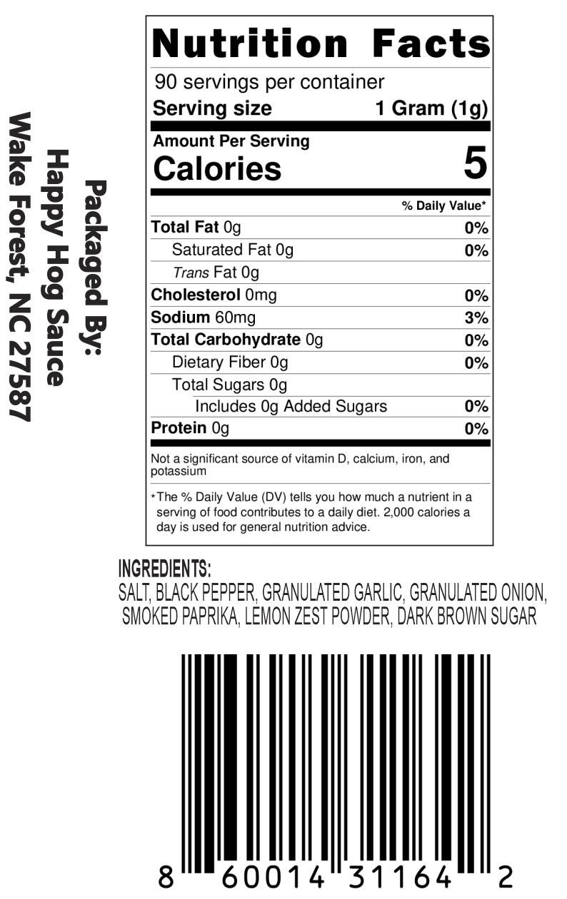 Happy Hog Sauce Co. – temperos por atacado – Hog Whisperer SPG+ (Esfregar)1