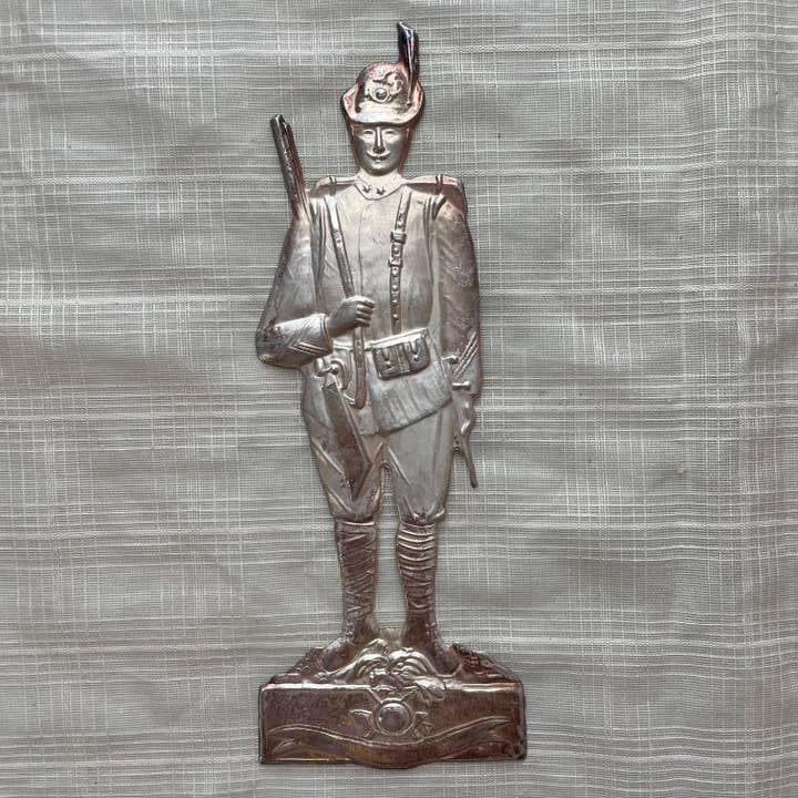 Old Italian Exvoto - Soldier, Sm Hat, Italy, #42 for wholesale by Tesoros Trading Company