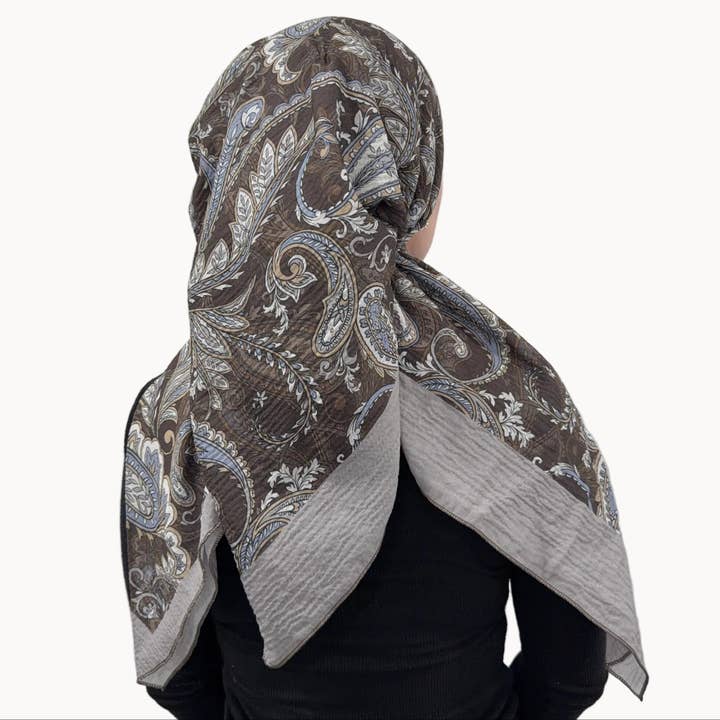 Vintage Paisley Öppen Förknuten Scarf för wholesale av VALERI