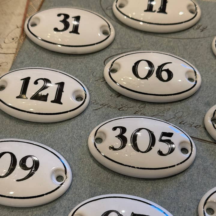 Monahan Papers - Wholesale Craft Supplies - Set of 12 Porcelain Bisque Numbers1