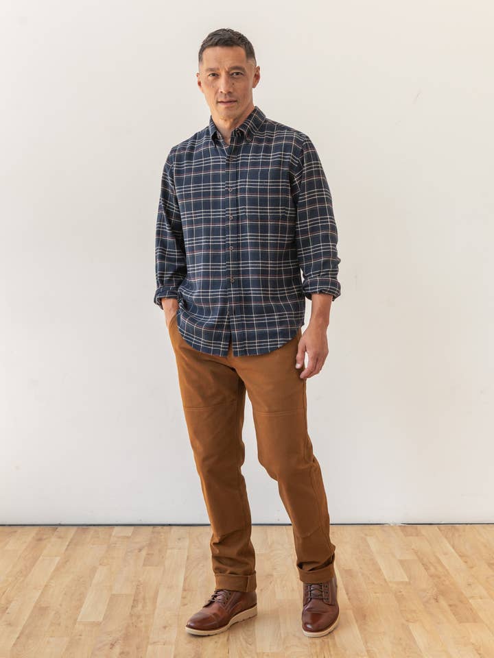 Sutton Slim Shirt / Dusk Herringbone Plaid for wholesale on Faire