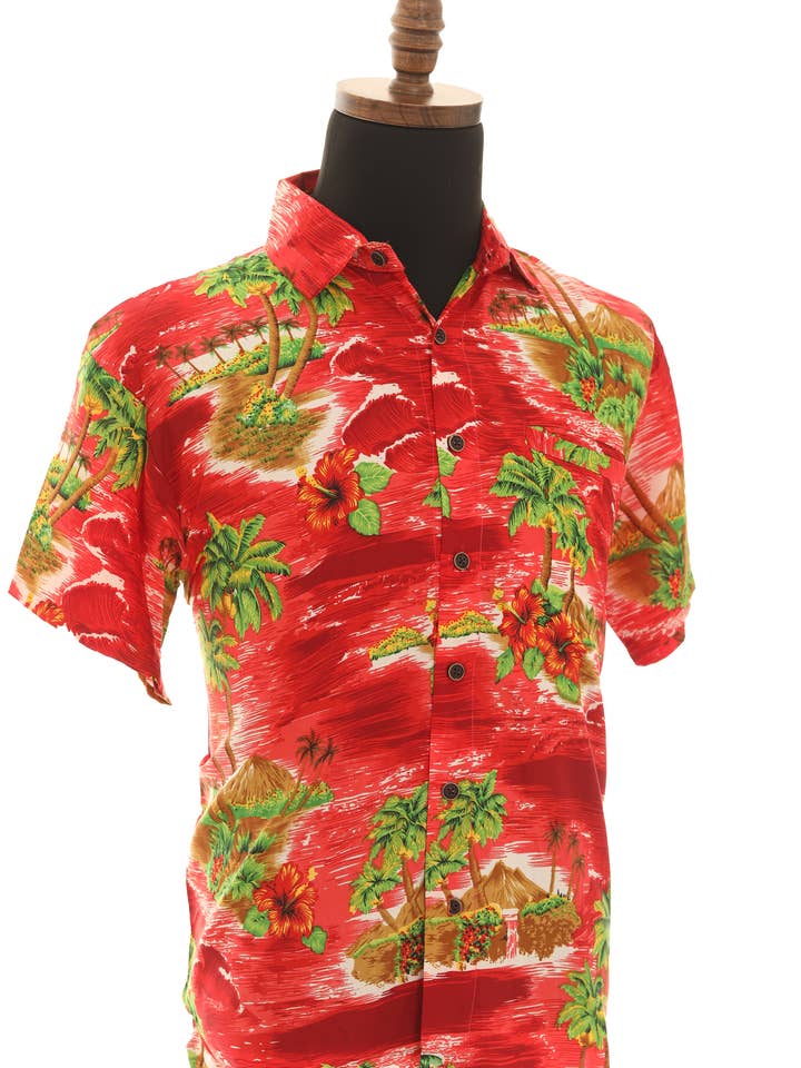 Camisa Paraíso Hawaiano Vibrante para venta al por mayor de Shoreline Wear. INC