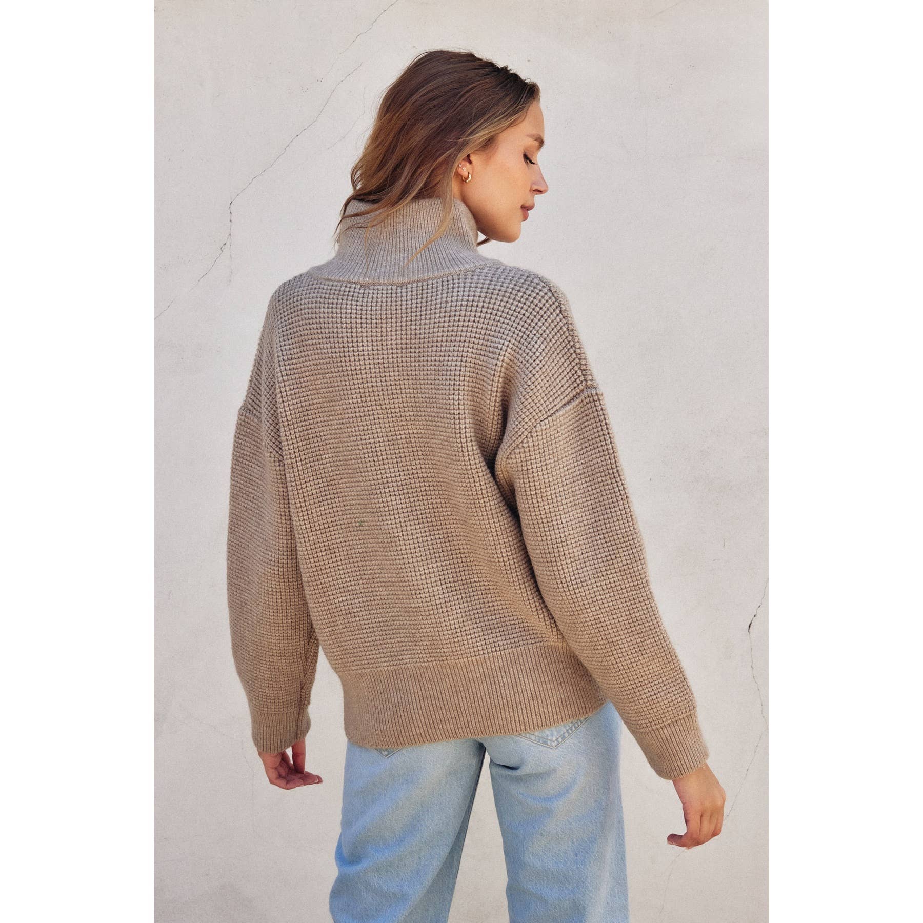 Dress Forum - Wholesale Jacket - Women's - Two Way Zip Waffle Knit Jacket8