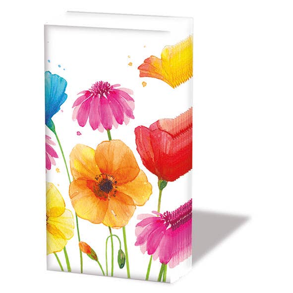 Pocket Tissue - Colourful Summer Flowers for wholesale by Elegant Gifts
