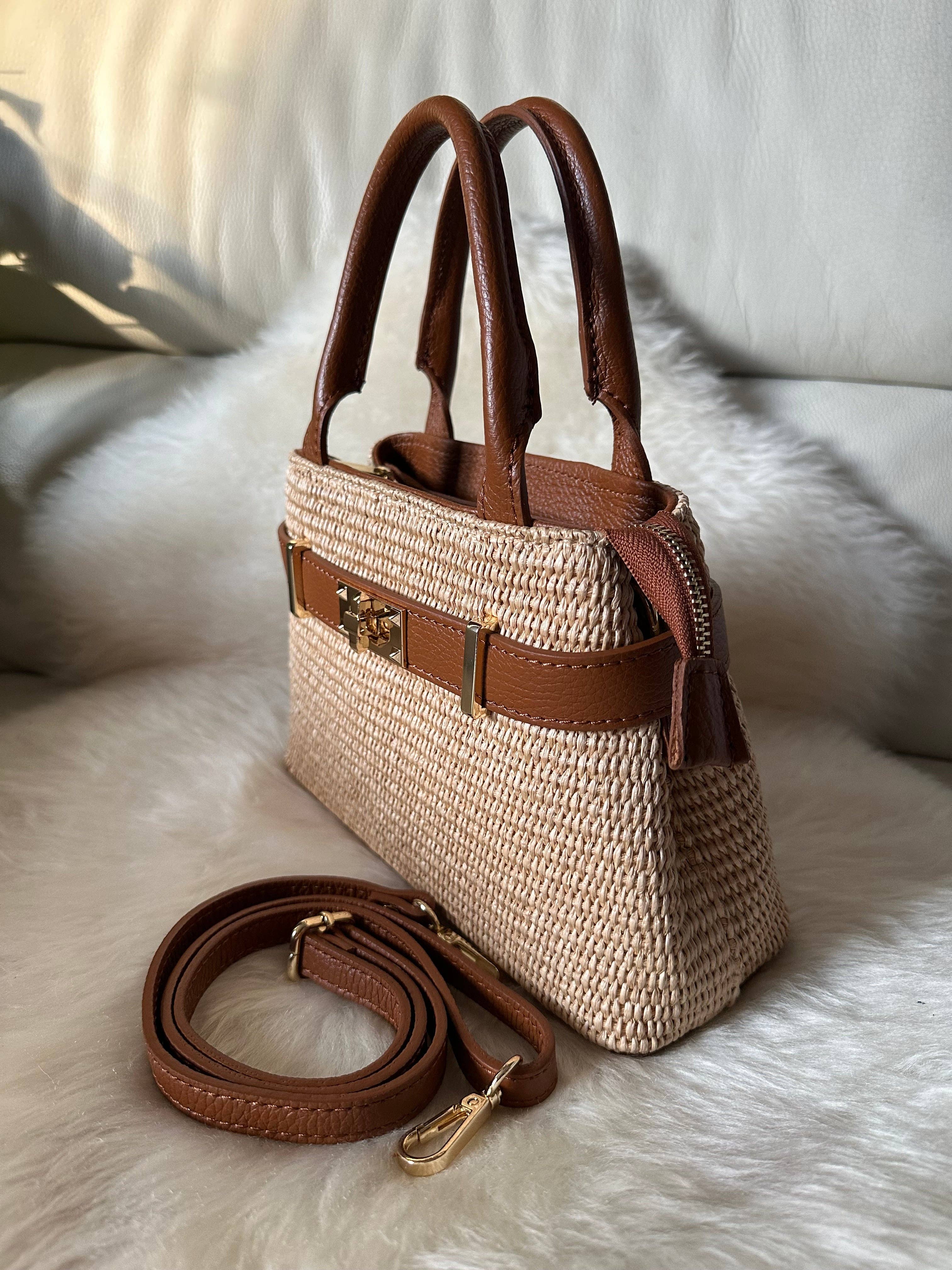 Zhade - Wholesale Top Handle Bag - Women's - BAHAMAS - Genuine leather and raffia3