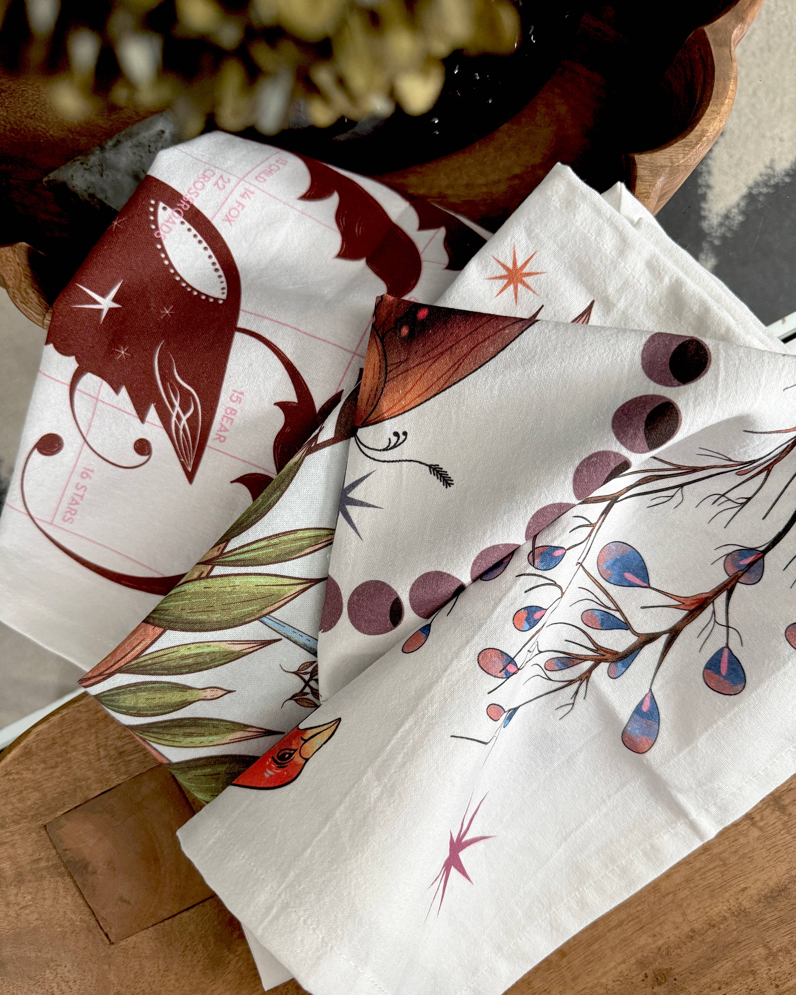 BOUCHETTE & CO. LLC - Wholesale Tea Towel - ALTAR CLOTH & TEA TOWEL | Lenormand Flight & Bloom 8