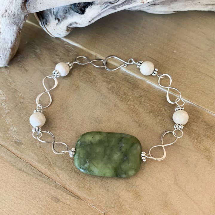 Barefoot on the Bay - Wholesale Beaded Bracelet - Irish Collection - Connemara Marble Infinity Bracelets