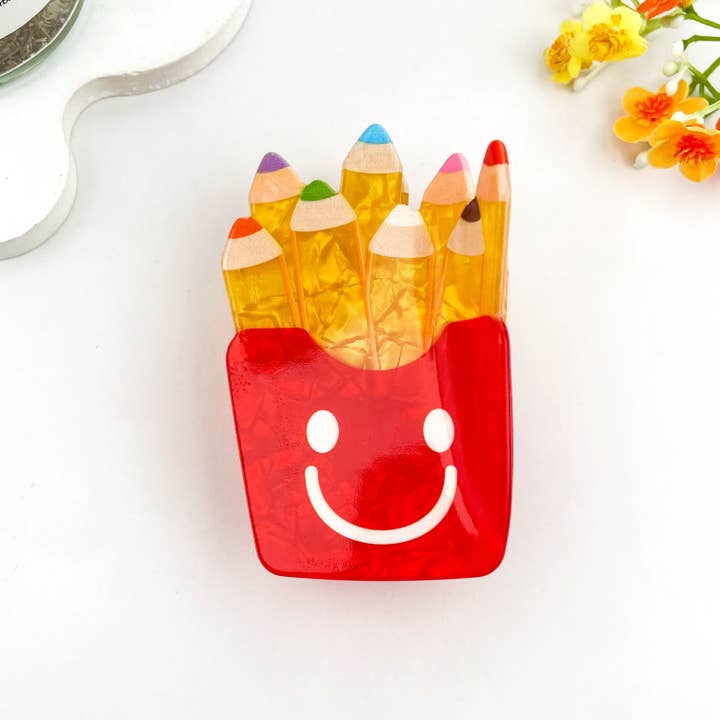 mildstyles - Wholesale Hair Clip - Women's - Crayon Fries Hair Claw – Creative Stationery Style1