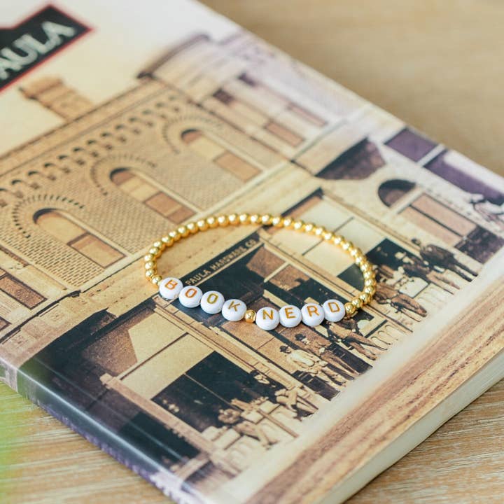 Splendid Iris - Wholesale Beaded Bracelet - Book Nerd Beaded Bracelet